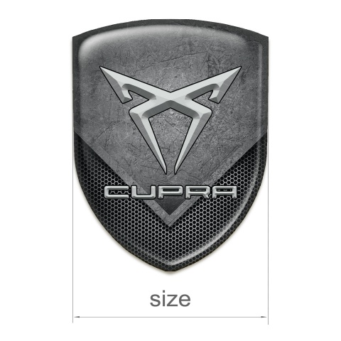 Seat Cupra Car Interior Badge Scratched Stone with Dark Mesh Design 