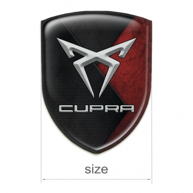Seat Cupra Silicone Car Decal Badge Black Red Textur Design 