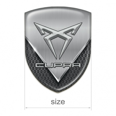 Seat Cupra Self Adhesive Emblem Logo Dark Mesh with Aluminum Sheet Style 