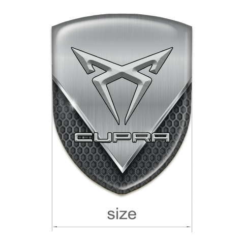 Seat Cupra Self Adhesive Emblem Logo Dark Mesh with Aluminum Sheet Style 