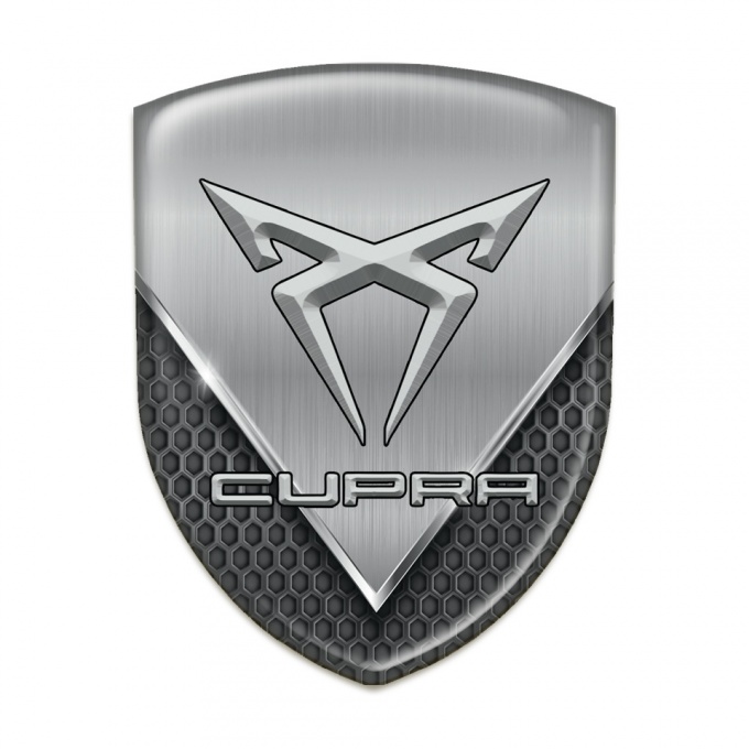 Seat Cupra Self Adhesive Emblem Logo Dark Mesh with Aluminum Sheet Style 