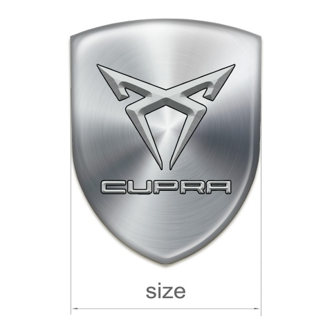 Seat Cupra 3D Gel Emblem Silver Design 