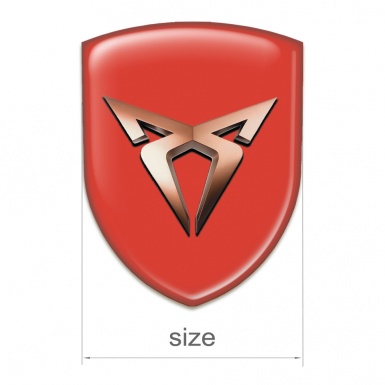 Seat Cupra Tuning Badge  Red Base Classic Logo 