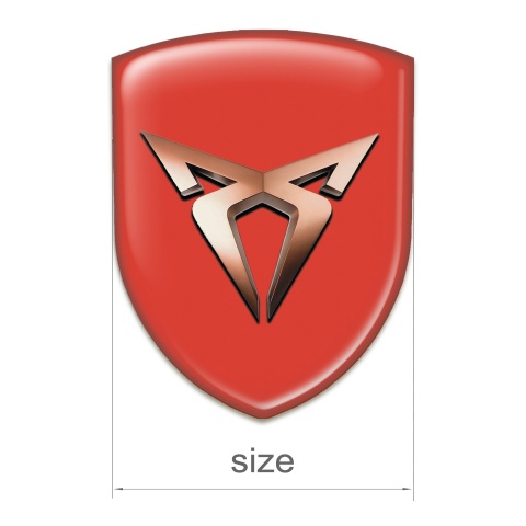 Seat Cupra Tuning Badge  Red Base Classic Logo 