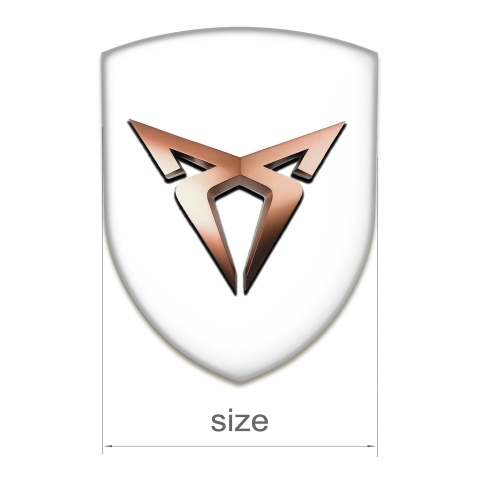 Seat Cupra Auto Emblem White Base Classic Logo 