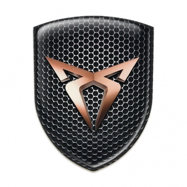 Seat Cupra Emblem Badge Logo Perforated Steel Classic Logo 