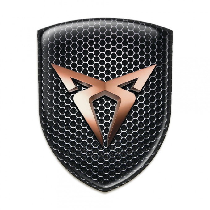 Seat Cupra Emblem Badge Logo Perforated Steel Classic Logo 