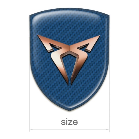Seat Cupra Logo Emblem Navy Blue Carbon Classic Logo 