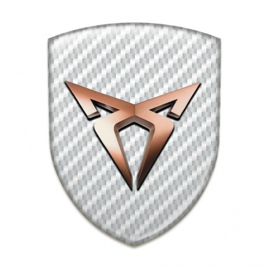 Seat Cupra Self Adhesive Emblem Logo White Carbon and Classic Logo 