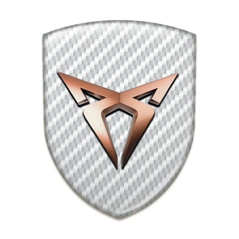 Seat Cupra Self Adhesive Emblem Logo White Carbon and Classic Logo 
