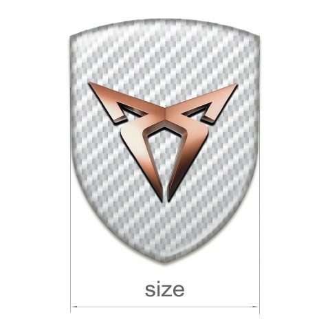 Seat Cupra Self Adhesive Emblem Logo White Carbon and Classic Logo 