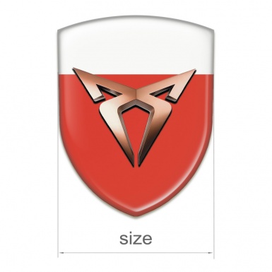 Seat Cupra Silicone Emblem Red White Base Classic Logo 