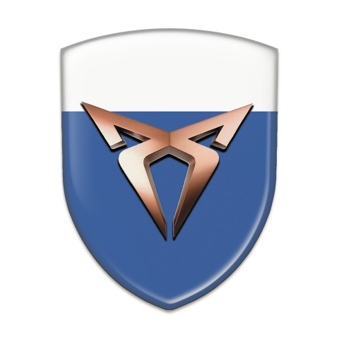 Seat Cupra Resin Sticker Blue White with Classic Logo 
