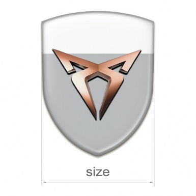Seat Cupra Emblem Exterior Gray White Base Classic Logo 