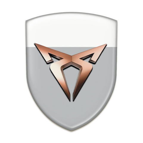 Seat Cupra Emblem Exterior Gray White Base Classic Logo 