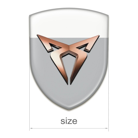 Seat Cupra Emblem Exterior Gray White Base Classic Logo 