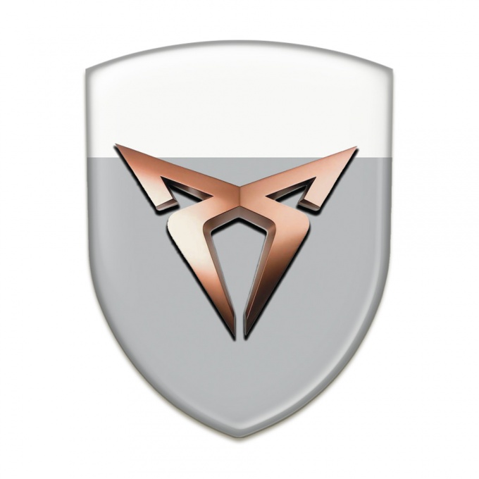 Seat Cupra Emblem Exterior Gray White Base Classic Logo 