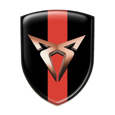 Seat Cupra Emblem Interior Black with Red Ribbon Decoration 