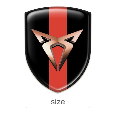 Seat Cupra Emblem Interior Black with Red Ribbon Decoration 