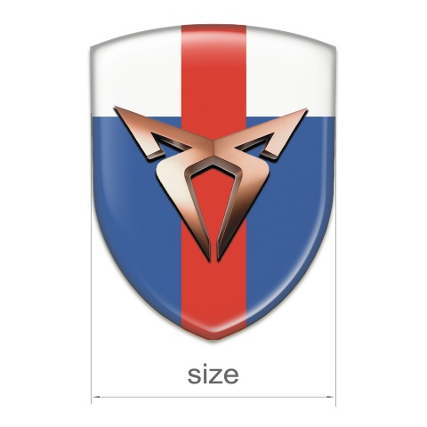 Seat Cupra Silicone Shield Blue White with Red Band Design 
