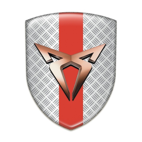 Seat Cupra Domed Emblem Mesh Effect with Red Band Design 