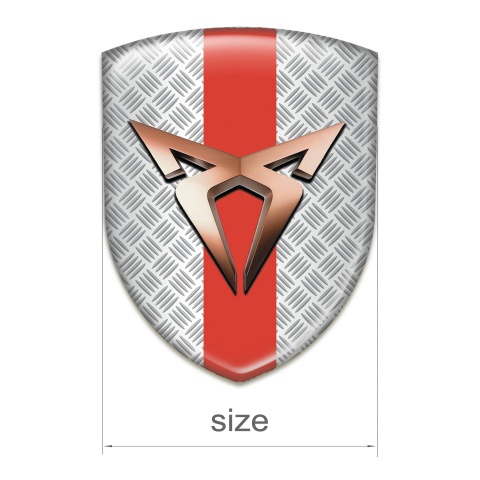 Seat Cupra Domed Emblem Mesh Effect with Red Band Design 