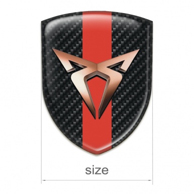 Seat Cupra Resin Sticker Dark Carbon Red Band 