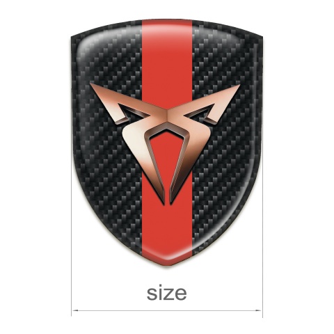 Seat Cupra Resin Sticker Dark Carbon Red Band 