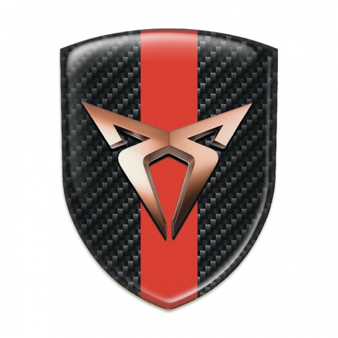Seat Cupra Resin Sticker Dark Carbon Red Band 