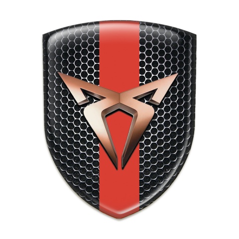 Seat Cupra Emblem Interior Perforated Steel Red Band 