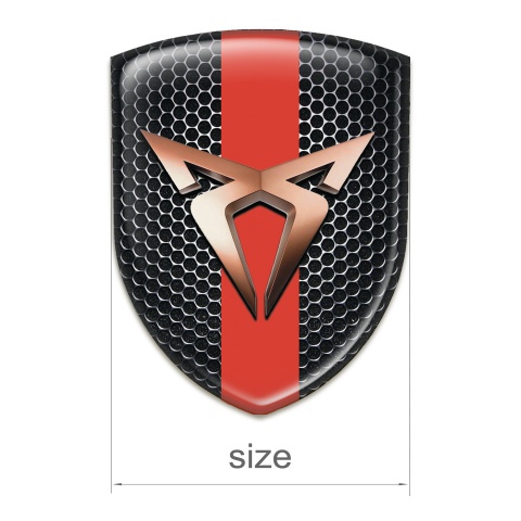 Seat Cupra Emblem Interior Perforated Steel Red Band 