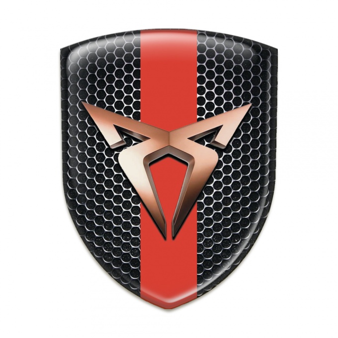 Seat Cupra Emblem Interior Perforated Steel Red Band 