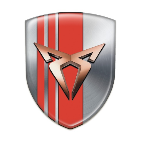 Seat Cupra Car Accessories Badge Silver with Red Tapes decoration 