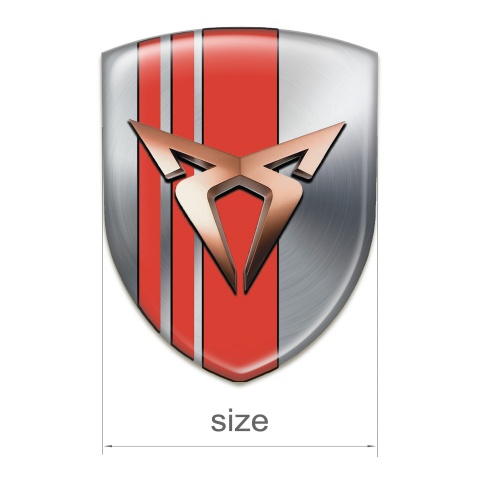 Seat Cupra Car Accessories Badge Silver with Red Tapes decoration 
