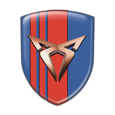 Seat Cupra Silicone Badge Blue with Red Tapes decoration 