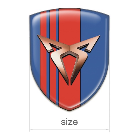 Seat Cupra Silicone Badge Blue with Red Tapes decoration 