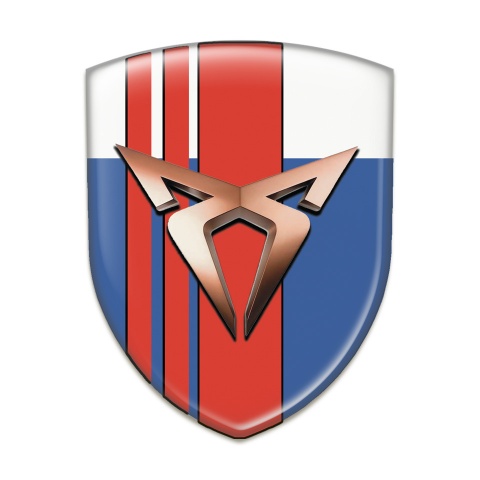 Seat Cupra Logo Emblem Blue White with Red Tapes 