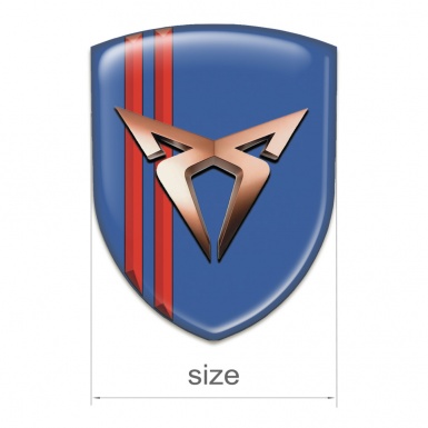 Seat Cupra Emblem Interior Blue with Red Lines Style 