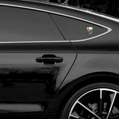 Seat Cupra Self Adhesive Car logo Emblem Green White with Red lines Style 