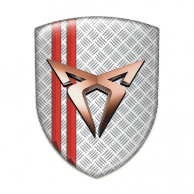 Seat Cupra Logo Emblem Mesh Effect with Red Lines style 