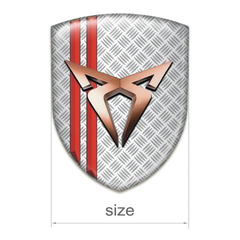 Seat Cupra Logo Emblem Mesh Effect with Red Lines style 