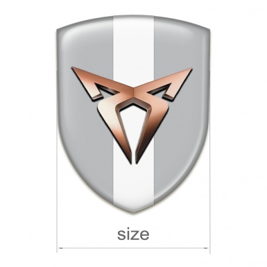 Seat Cupra Tuning Badge  Gray with White Band Edition 