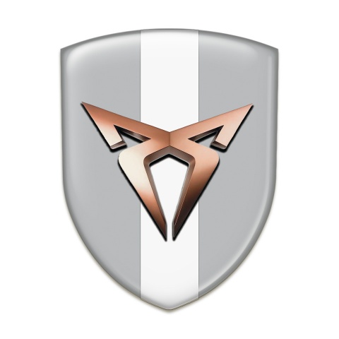 Seat Cupra Tuning Badge  Gray with White Band Edition 