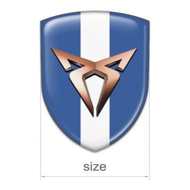 Seat Cupra Self Adhesive Car logo Emblem Blue with White Tape Edition 