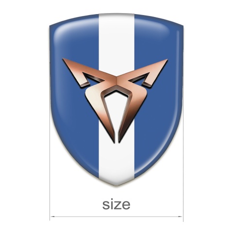 Seat Cupra Self Adhesive Car logo Emblem Blue with White Tape Edition 