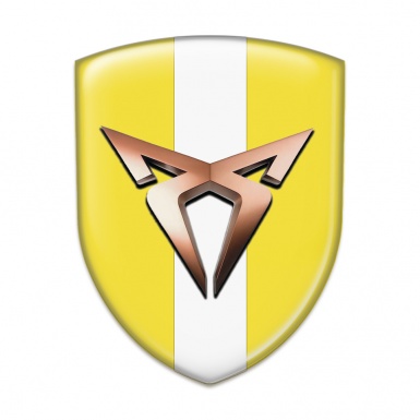 Seat Cupra Car Interior Badge Yellow with White Tape Edition 