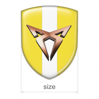 Seat Cupra Car Interior Badge Yellow with White Tape Edition 
