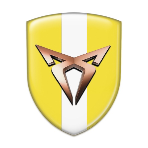 Seat Cupra Car Interior Badge Yellow with White Tape Edition 