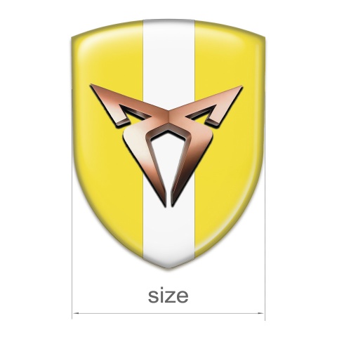 Seat Cupra Car Interior Badge Yellow with White Tape Edition 