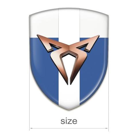 Seat Cupra Silicone Badge Blue White with White Tape Edition 